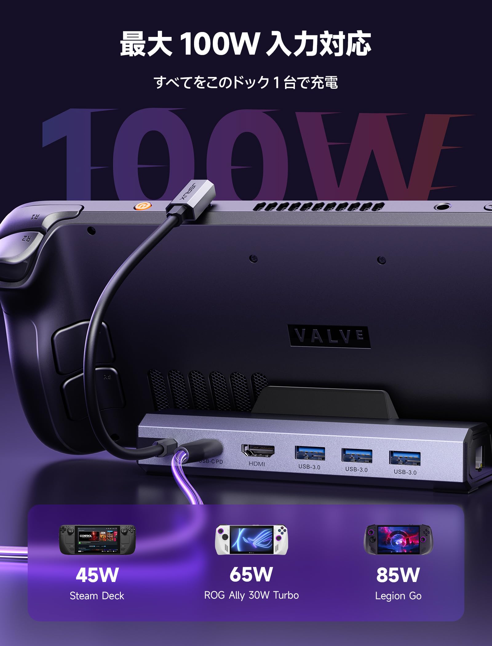 Amazon.co.jp: JSAUX 6-in-1ドッキングステーション Steam Deck